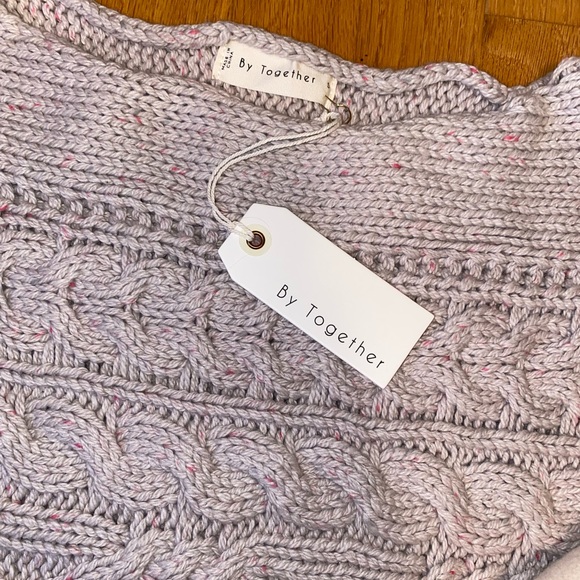 CHANDY COTTON BLEND CABLE KNIT SWEATER - Picture 14 of 14